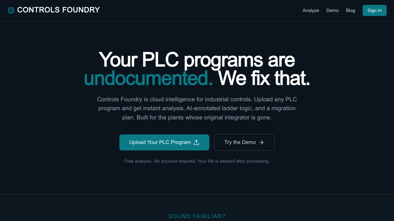 Controls Foundry homepage thumbnail
