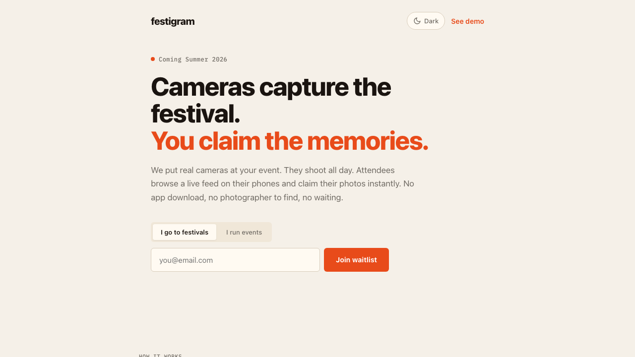 Festigram homepage thumbnail